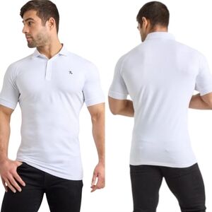 Tailored Athlete Athletic Fit Polo Set of 2 Shirts in White Men's Size M